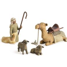 Natural Decorative Items Willow Tree Shepherd and Stable Animals Figurine 7.5" 4