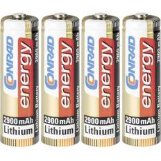 Litium batteri aa Conrad energy Extreme Power FR6 Mignon (AA) batteri Litium 2900 mAh 1,5 V 4 st