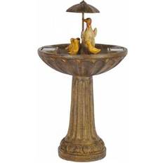 Duck Family Solar Water Fountain