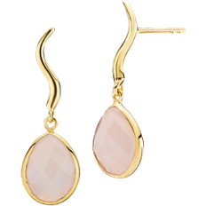 Kalcedon Øreringe Izabel Camille Marie Earrings - Gold/Pink