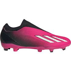 Sans lacets Chaussures de football Adidas X Speedportal.3 Laceless Firm Ground - Team Shock Pink 2/Zero Metalic/Core Black