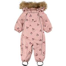 Valkoinen Haalarit Kuling D'Isere Snowsuit Cherry Love - Pink