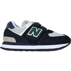 New balance 574 black green New Balance Kid's 574 Core Hook & Loop - Black/Navy/Nightwatch Green