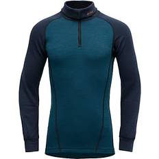 Merino Wool Children's Clothing Devold Duo Active Merino Zip Neck Jr - Ink