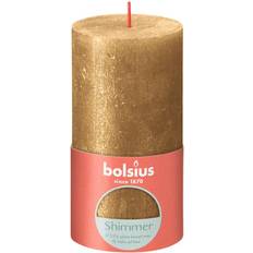 Gold Candles Bolsius Bloklys shimmer H.13 cm Candle 13cm