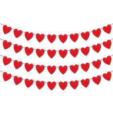 Valentines Day Party Decorations Katchon Garlands Felt Heart 4-pack