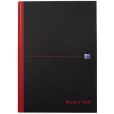 Black n Red Casebound A4 Hard Cover Notebook Smart Ruled 96 Pages