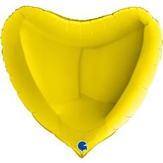 Xl ballon Folieballong Hjärta Gul XL