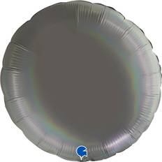 Grå Folieballoner Folieballon Grå Rainbow Holographic 91 cm