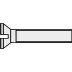 Toolcraft 800275 Sänksänkta skruvar M4 Fyrkant DIN 963 Plast