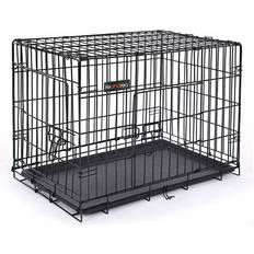 Songmics Foldable Dog Crate 77.5 cm Long 2 Doors M