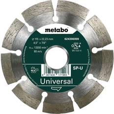 Metabo 624306000 115 x 22.23 mm Universal Diamond Cutting Disc For Angle Grinders