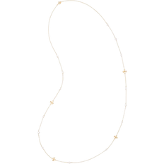 Tory Burch Kira Delicate Long Necklace - Gold/Pearl