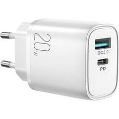 Joyroom Fast Väggladdare 20W USB-A Till USB-C Vit