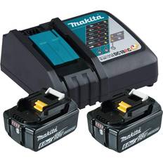 Makita 18V batteri oplader Strømkildesæt 2x Batterier 6,0 Ah