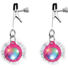 XR Brands Charmed Light Up Nipple Clamps Pink