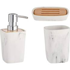 Bambou Porte-Savons et Distributeurs Berilo Accessoires De Salle De Bain En Plastique Et Bambou