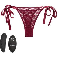 Plastic Lingerie & Kostuums CalExotics Remote Control Lace Thong Set Burgundy