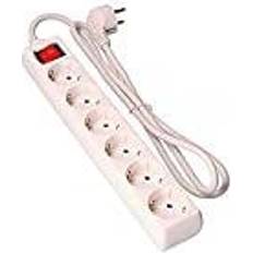 Accessori Elettrici Edm Base Multipla 6 Prese T/Tl con Interruttore 3M 3X1.5mm [E3-41046]