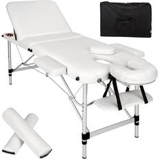 tectake Massagebriks med 3 zoner, 5 cm polstring og taske hvid