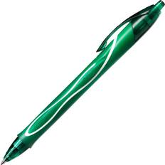 Verde Bolígrafos de gel Bic Gel-ocity Quick Dry Gel Rollerball Pen Medium 0.4 mm Green Refillable Pack of 12