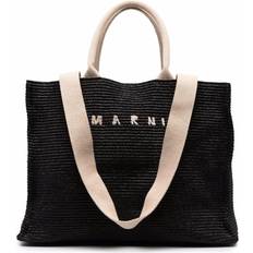 Marni Bomuld Shoppingtaske Med Hanke - Sort