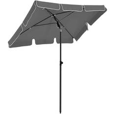 Songmics Ombrellone da Balcone Rettangolare Grigio 180 x 125 cm