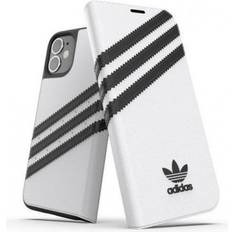 Wallet Cases Adidas Phone Case Designed for iPhone 12 Mini Case, 5.4 Inches, Folio Booklet Drop Tested Cases, Shockproof Raised Edges, Originals Protective Cover, White and Black