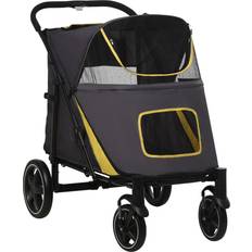 One Click Foldable Pet Stroller with Shock Absorber Universal Front Wheels