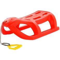 Métal Autres Véhicules Électriques vidaXL Traîneau Luge Glisseur de Neige Ensemble de Jouet d'Extérieur Enfants Adultes Corde de Traction Rouge 80x39,5x25,5 cm Polypropylène