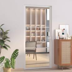 ASSA 2002 Sliding Doors vidaXL Interior 93 201.5 cm White Sliding Door Clear Glass (80x210cm)