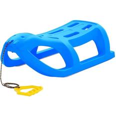 vidaXL Traîneau Luge Glisseur de Neige Ensemble de Jouet d'Extérieur Enfants Adultes Corde de Traction Bleu 80x39,5x25,5 cm Polypropylène