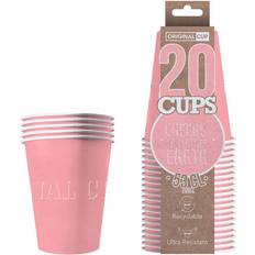 Rose Gobelets en Papier Original Cup 20 gobelets xl en carton 53cl rose pastel pcpp53 Rose