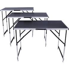 tectake 3 Tapeziertische schwarz