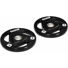 Weight Plates Sportnow Olympic Weight Plates for 2'' Barbell Bar with Tri Grips 2 x 10kg