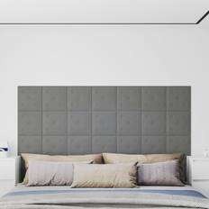 Akoestische Panelen vidaXL Wandpanelen 12 St 1.08 M² 30x30 cm Kunstleer Grijs