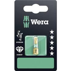 Accessoires pour outils électriques Wera Embout Torx T 20 05134376001 Acier à outils allié revêtement diamanté Forme (embouts) D 6.3 1 pc(s)