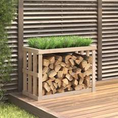 Gröna Vedkorgar vidaXL Outdoor Log Holder 108x52x74 cm Solid Wood Pine