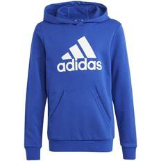 Adidas Junior Big Logo Essentials Cotton Hoodie - Semi Lucid Blue/White