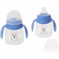 Badabulle Lot de 2 tasses anti-fuite avec anses ergonomiques, 180ml