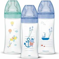 Groen Cadeausets Dodie Set of 3 Sensation Anti-Colic Baby Bottles 330ml 6 Months, Flat Teat, Flow 3 Sea Blue and Air Green