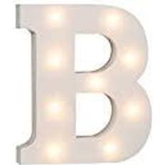 Led bogstaver Out of The blue LED Bogstav i Træ Hvid B