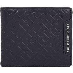 Herre tegnebog Tommy Hilfiger TH Business Embossed Monogram Leather Wallet - EMBOSS One