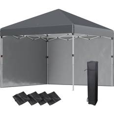 OutSunny Pop Up Gazebo - Dark Grey 3x3 m