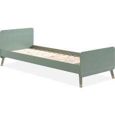 Vipack Lit Enfant 90x200 cm Avec Sommier Bois Vert Satiné