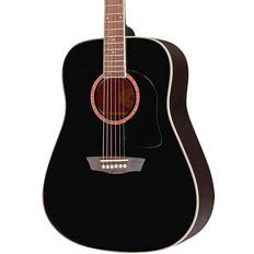 Washburn Wd100dl Dreadnought Mahogany Acoustic Guitar Black