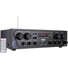 Stereo Amplifiers Amplifiers & Receivers Sound Around Pyle PTA42BT Compact Home Audio Amplifier 4-Ch. Audio Source Stereo Receiver System with FM Radio MP3/USB/SD/AUX Playback (500 Watt)