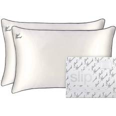 Slip Pure Silk Mask Eye Hovedpudebetræk Hvid, Sort