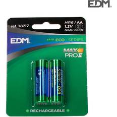 Edm Batteria ricaricabile Eco Series AA LR06 2600Ma (Blister 2 batterie) [E3-38717]