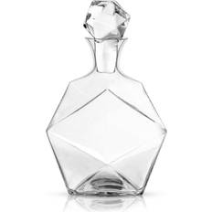 Handwash Wine Carafes Viski Faceted Wine Carafe 40fl oz